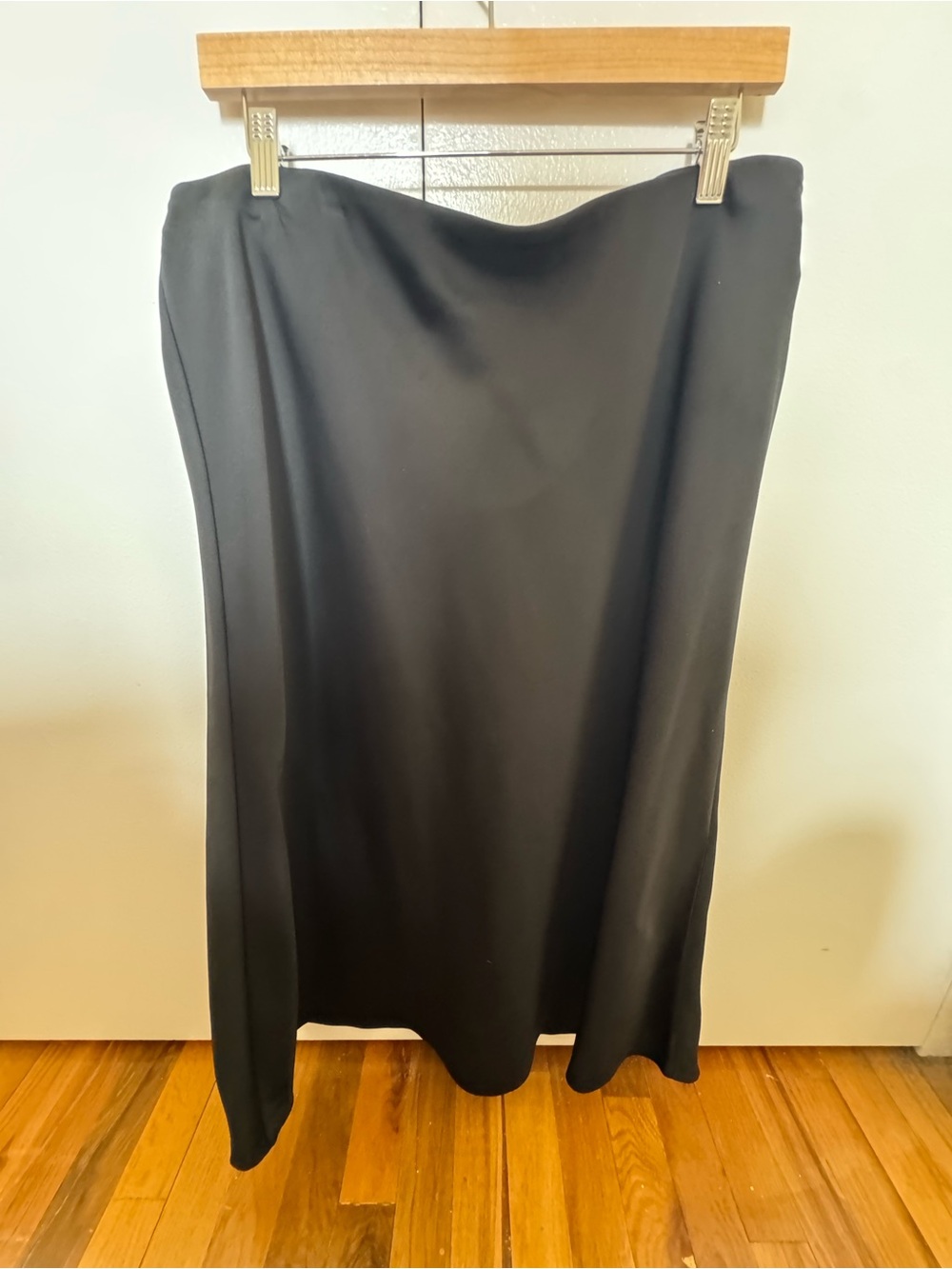 J. Crew Black Midi Slip Skirt